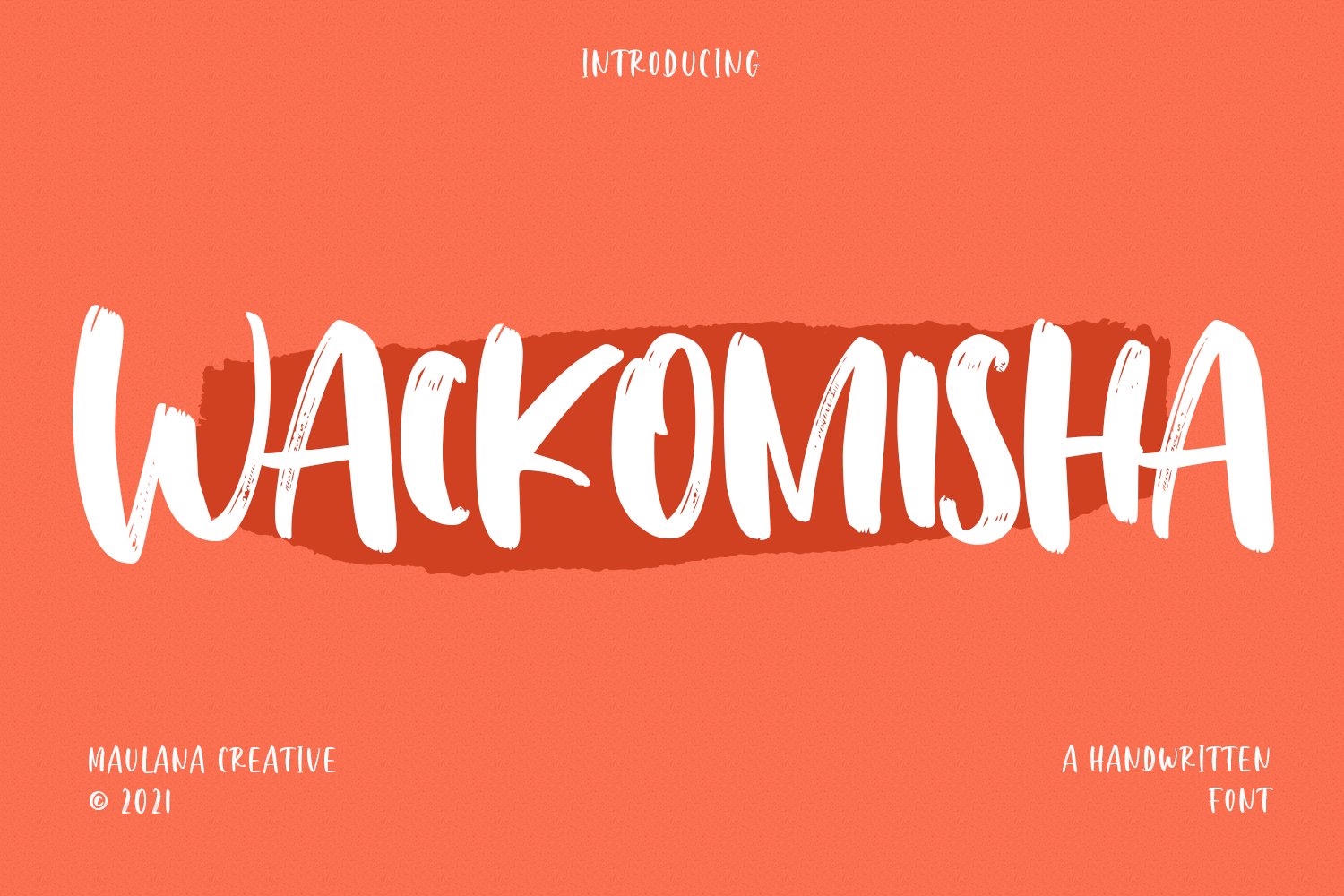 Wackomisha Handwritten Brush Font cover image.