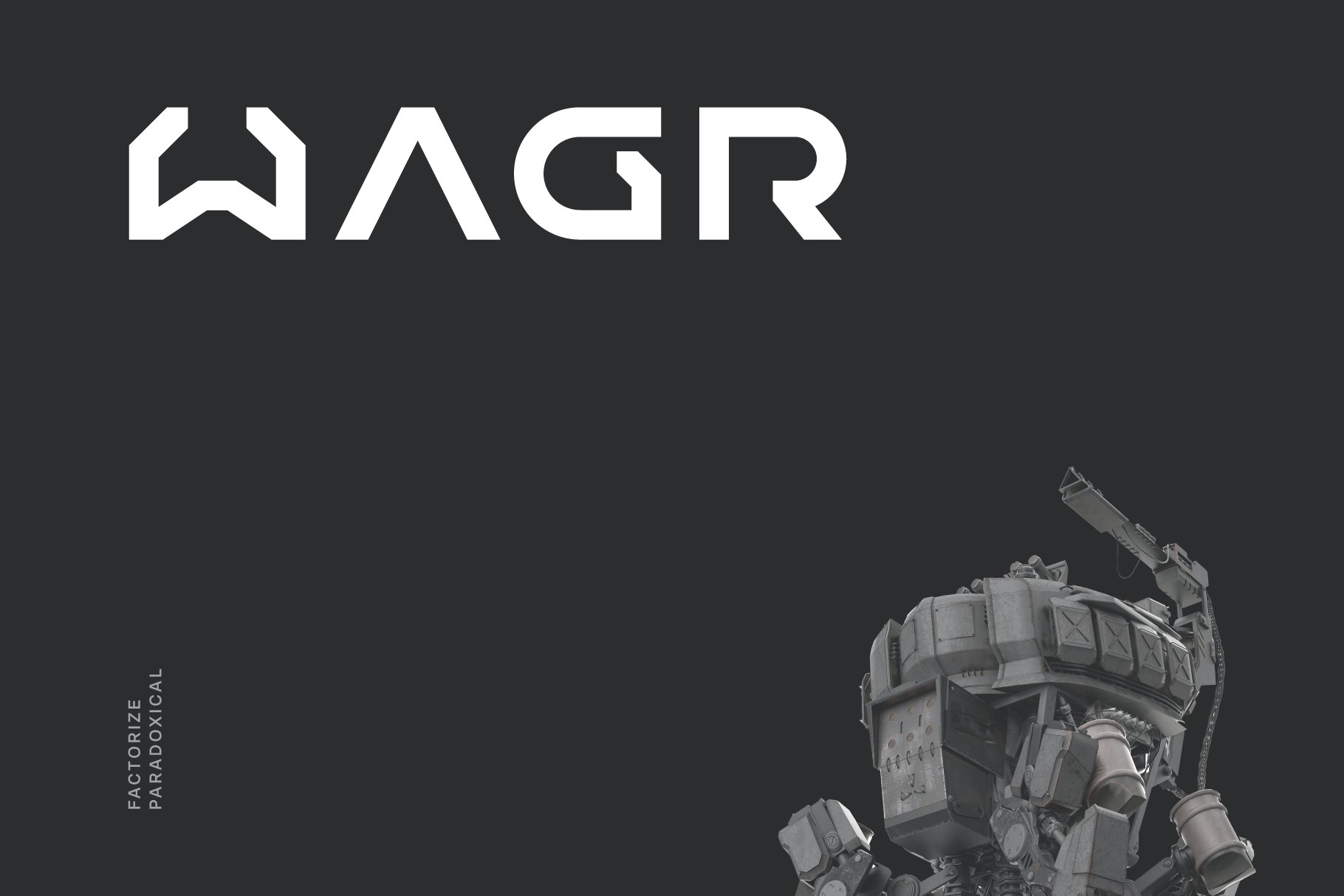 Wagr Futuristic Tech Font cover image.