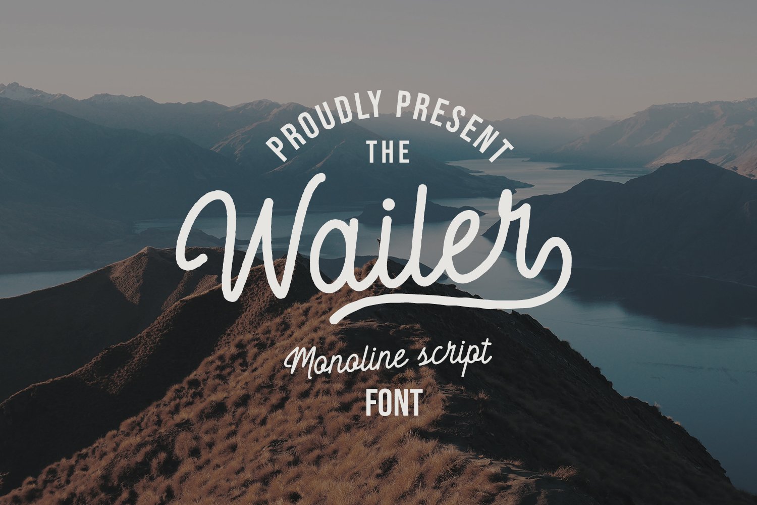 Wailer Monoline Script Font cover image.