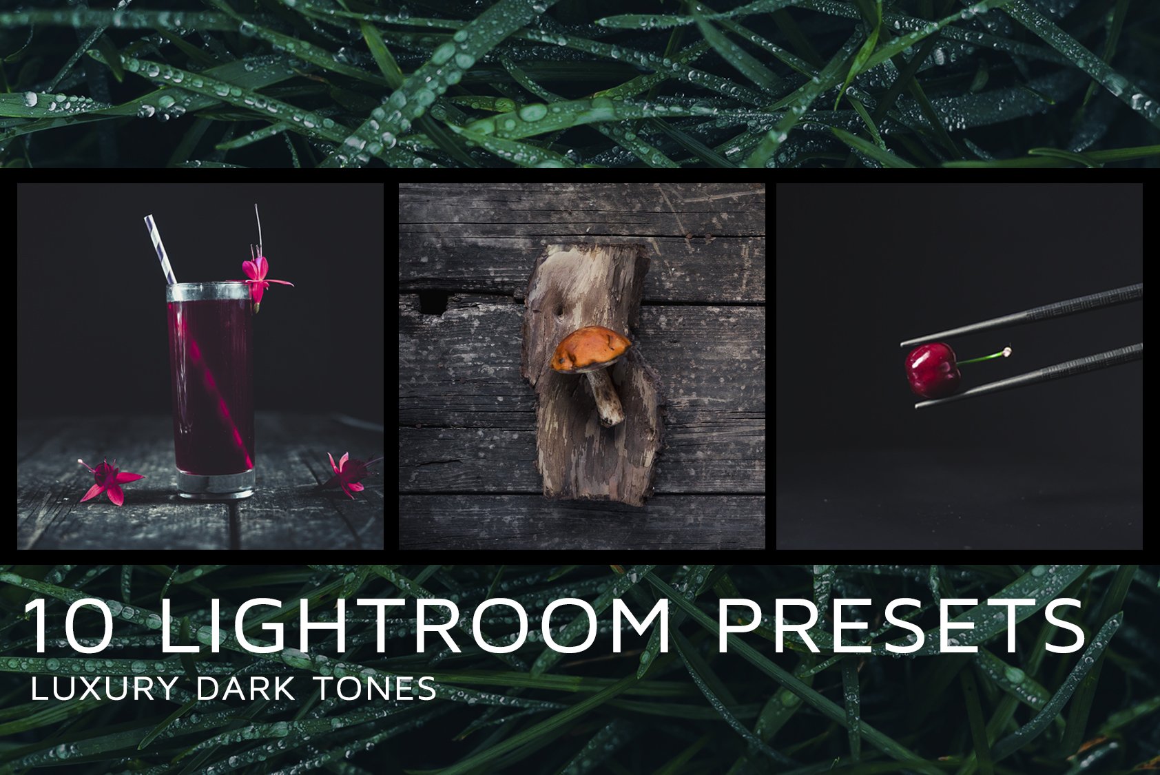 10 Dark tones presets for Lightroomcover image.