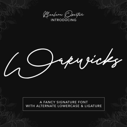 Warwicks Fancy Signature Font cover image.