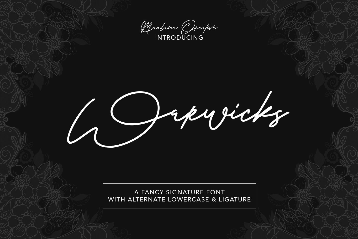 Warwicks Fancy Signature Font cover image.