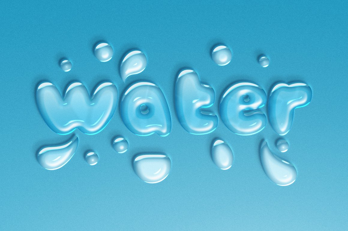 Water Text Effectpreview image.