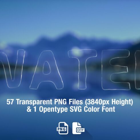 MS Water Color Font & PNGs cover image.