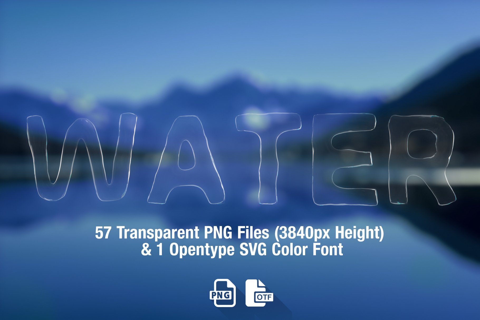 MS Water Color Font & PNGs cover image.