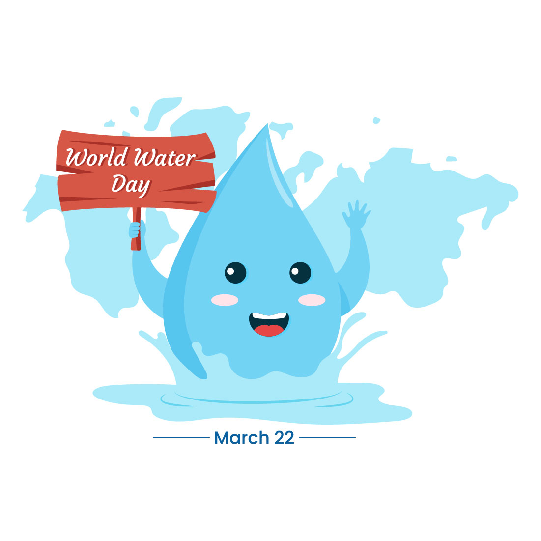 12 World Water Day Illustration preview image.