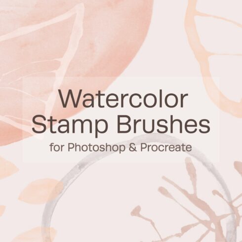 Watercolor Procreate Stamp Brushescover image.