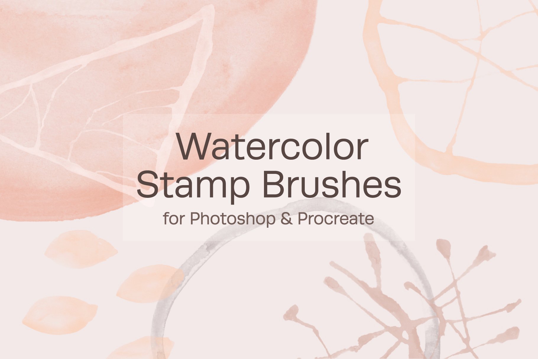 Watercolor Procreate Stamp Brushescover image.