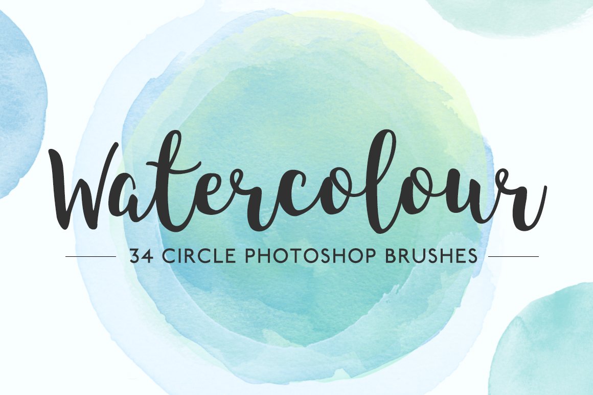 Watercolor Circle Photoshop Brushescover image.
