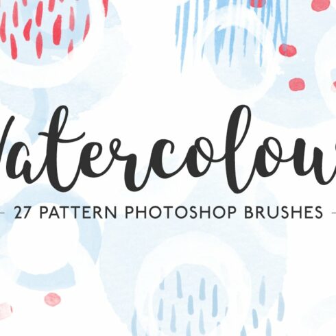 Watercolor pattern Photoshop brushescover image.