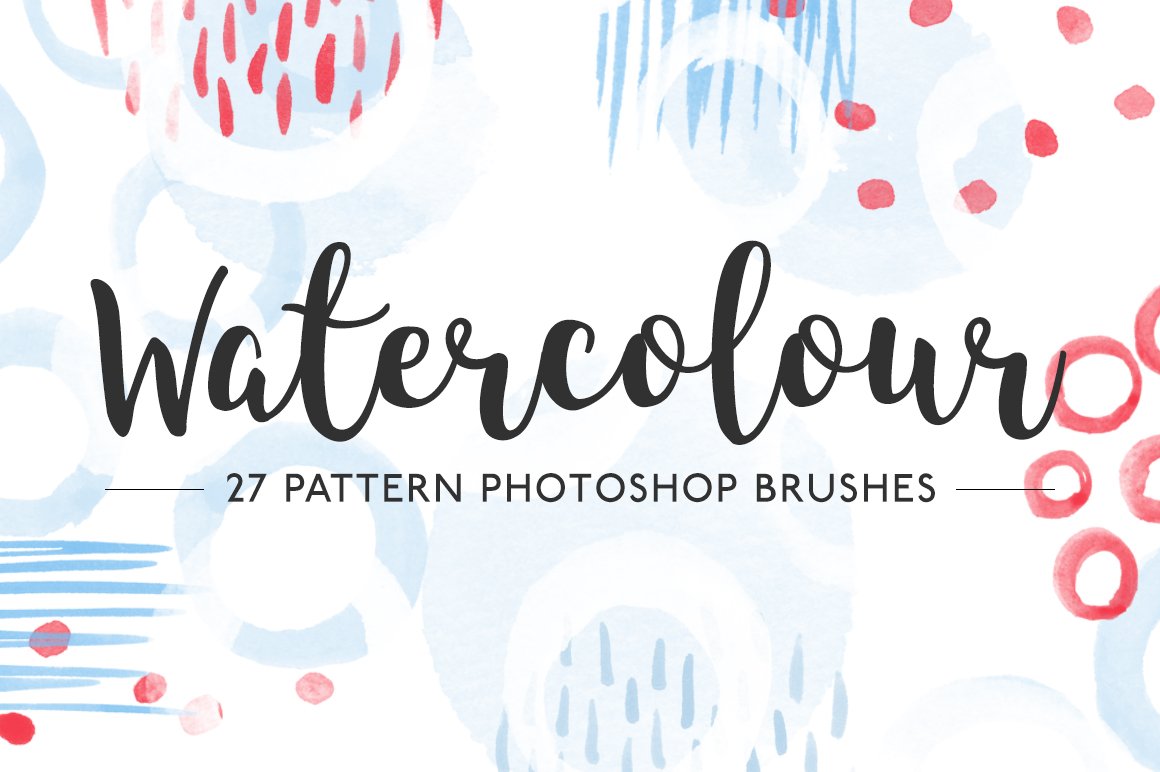 Watercolor pattern Photoshop brushescover image.