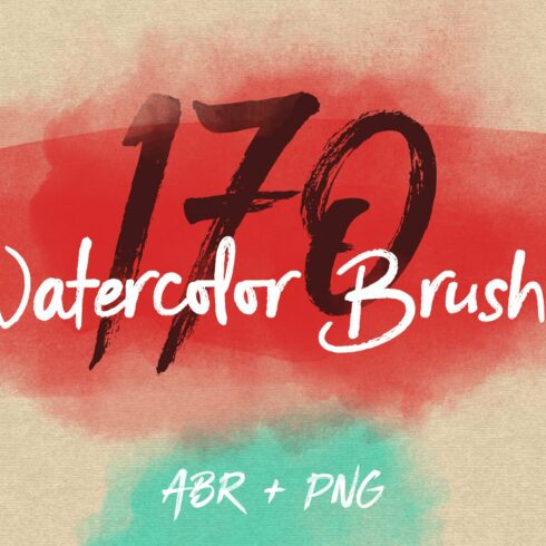 170 Watercolor Brushes Pack for PScover image.