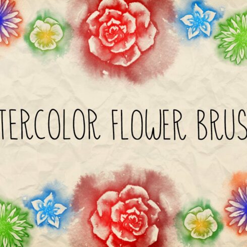 Watercolor Flowers Brush Pack 1cover image.