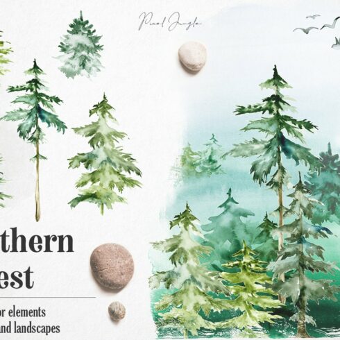 Northern Forest - 16 design elements cover image.