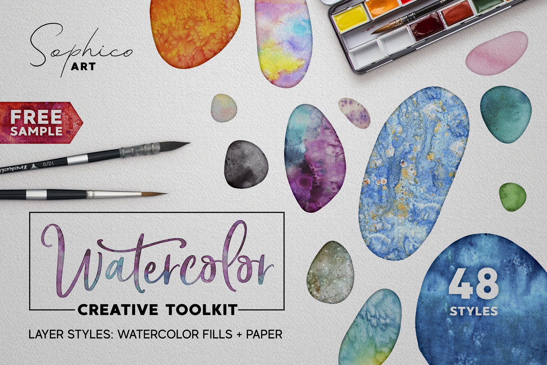 Watercolor Layer Effects Photoshopcover image.