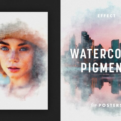Watercolor Pigments Poster Effectcover image.