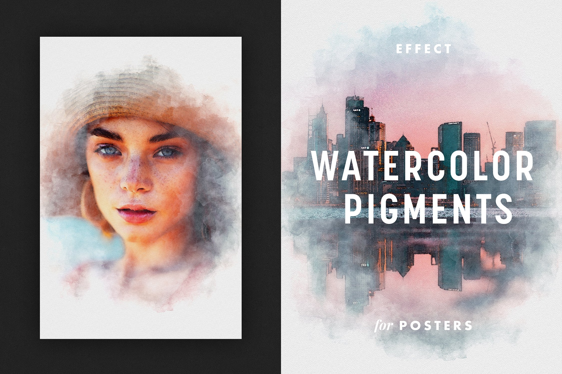 Watercolor Pigments Poster Effectcover image.