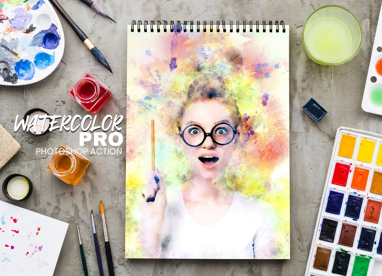 Watercolor Pro Photoshop Actioncover image.