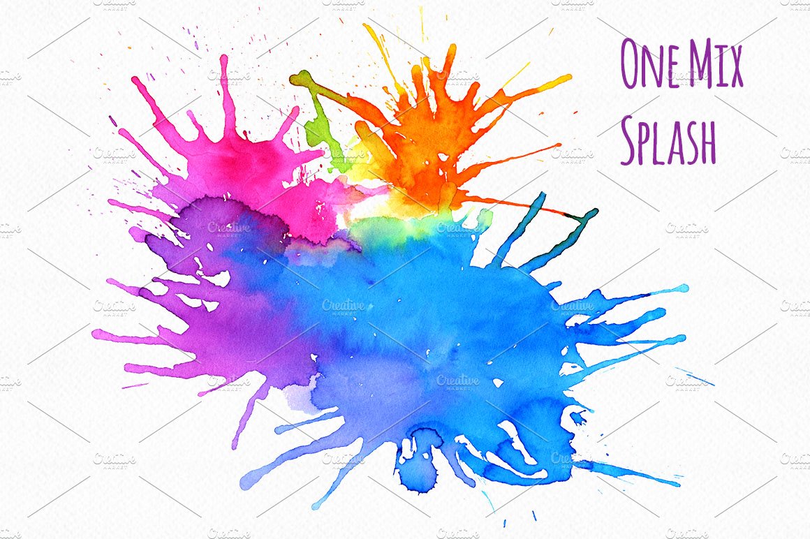 Watercolor Splash Brushespreview image.