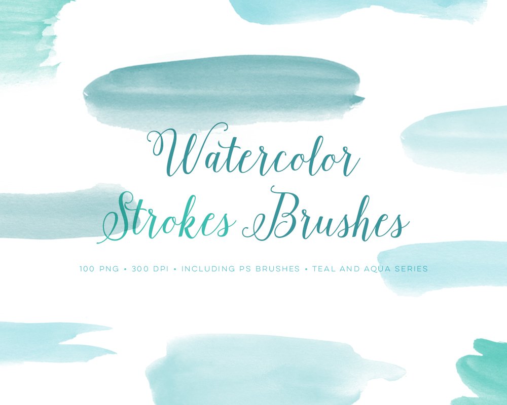 Photoshop Brushes Watercolor Setcover image.