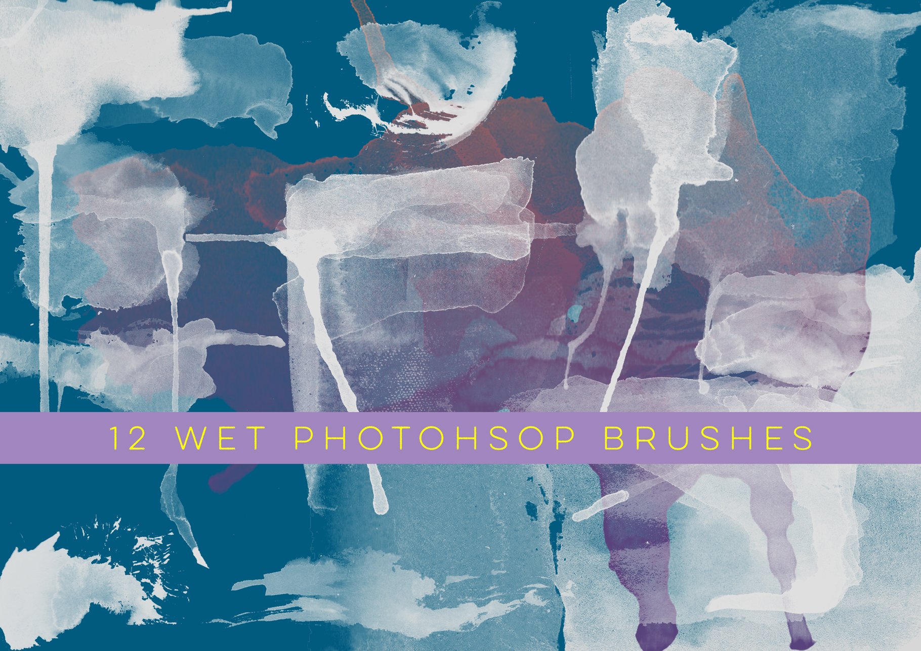 12 Wet Photoshop Brushescover image.