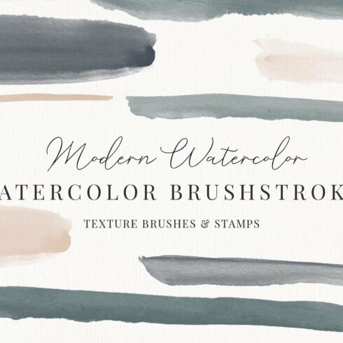 Watercolor Brushstrokes Brush Packcover image.