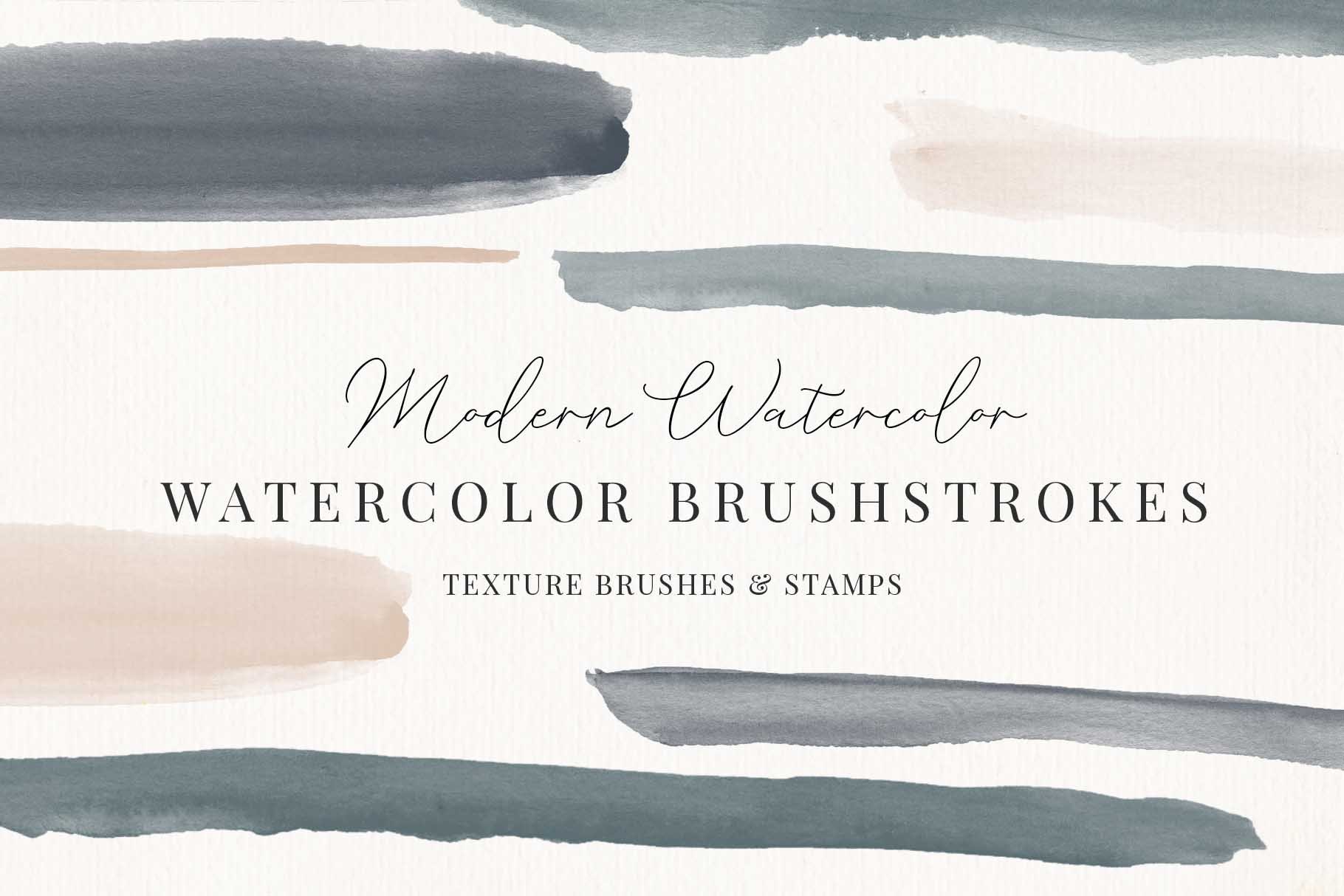 Watercolor Brushstrokes Brush Packcover image.