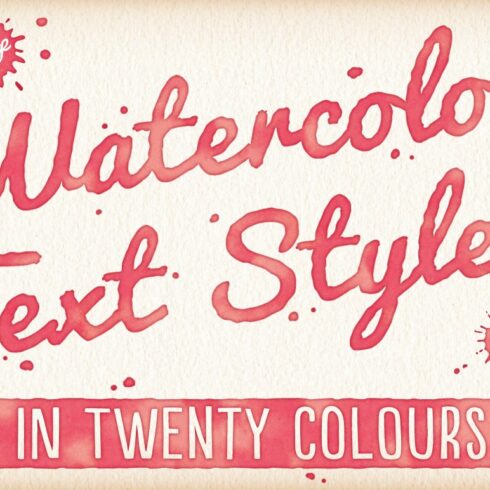 Watercolor Text Stylescover image.