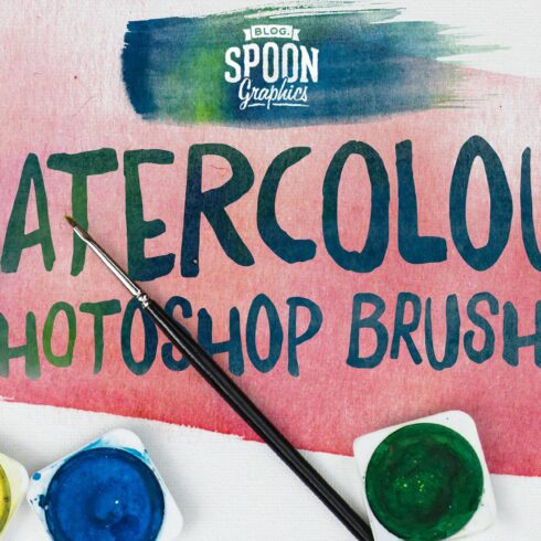 14 Watercolour Photoshop Brushescover image.