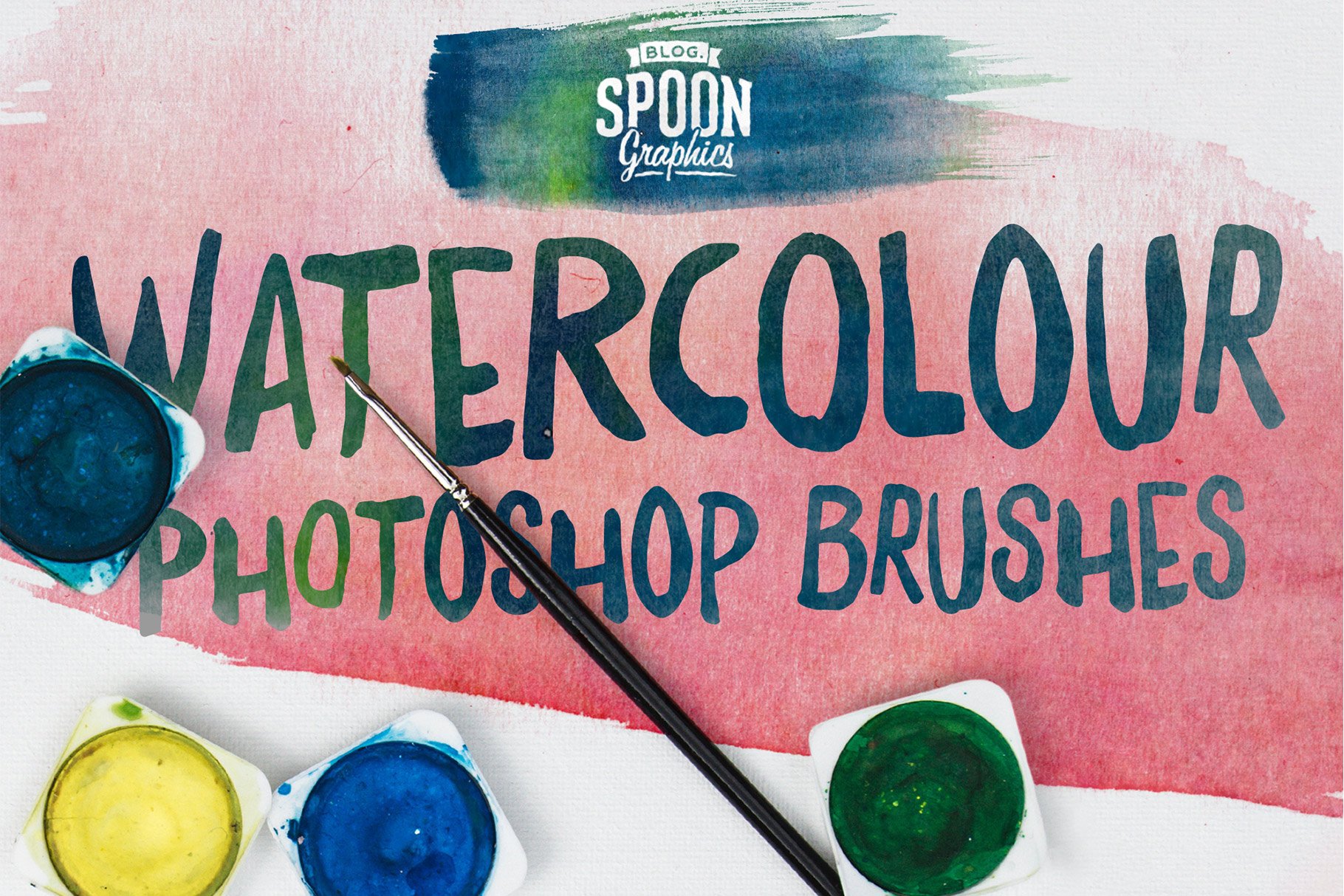 14 Watercolour Photoshop Brushescover image.