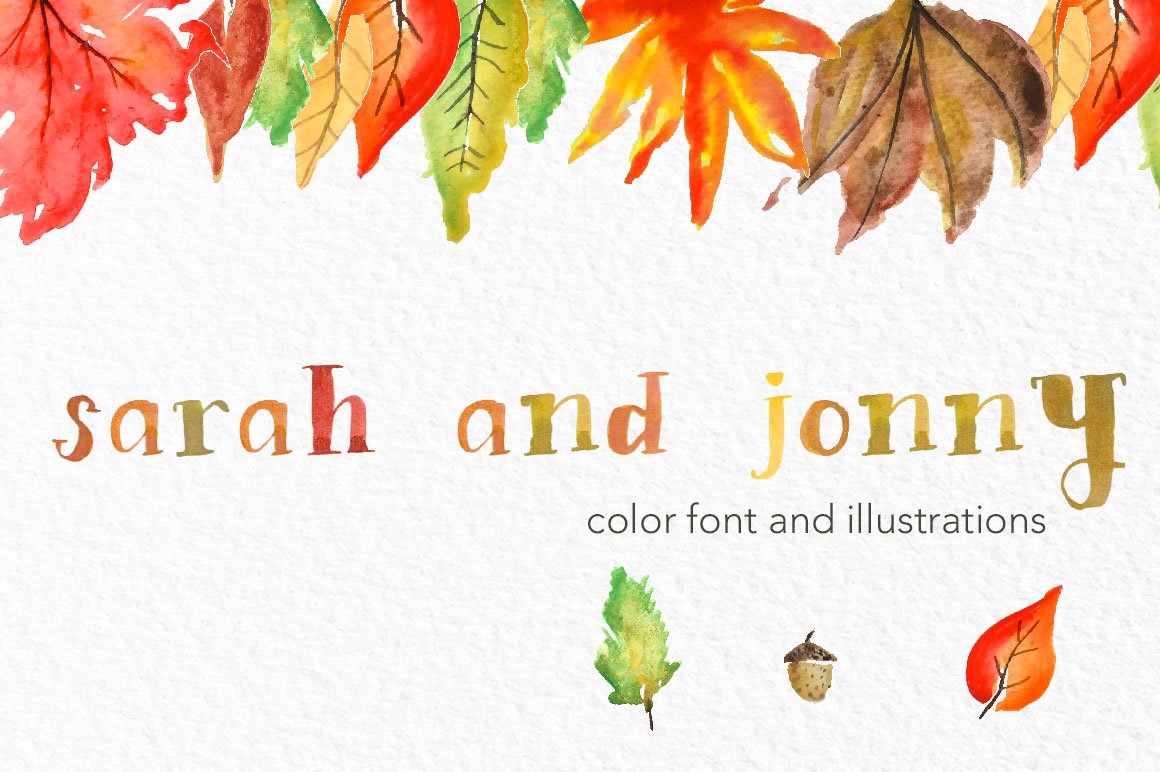 Sarah & Jon Watercolor Font cover image.