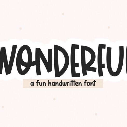 Wonderful | Cute Handwritten Font cover image.