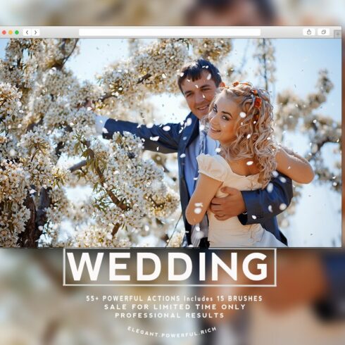 Premium Photoshop Action Wedding setcover image.