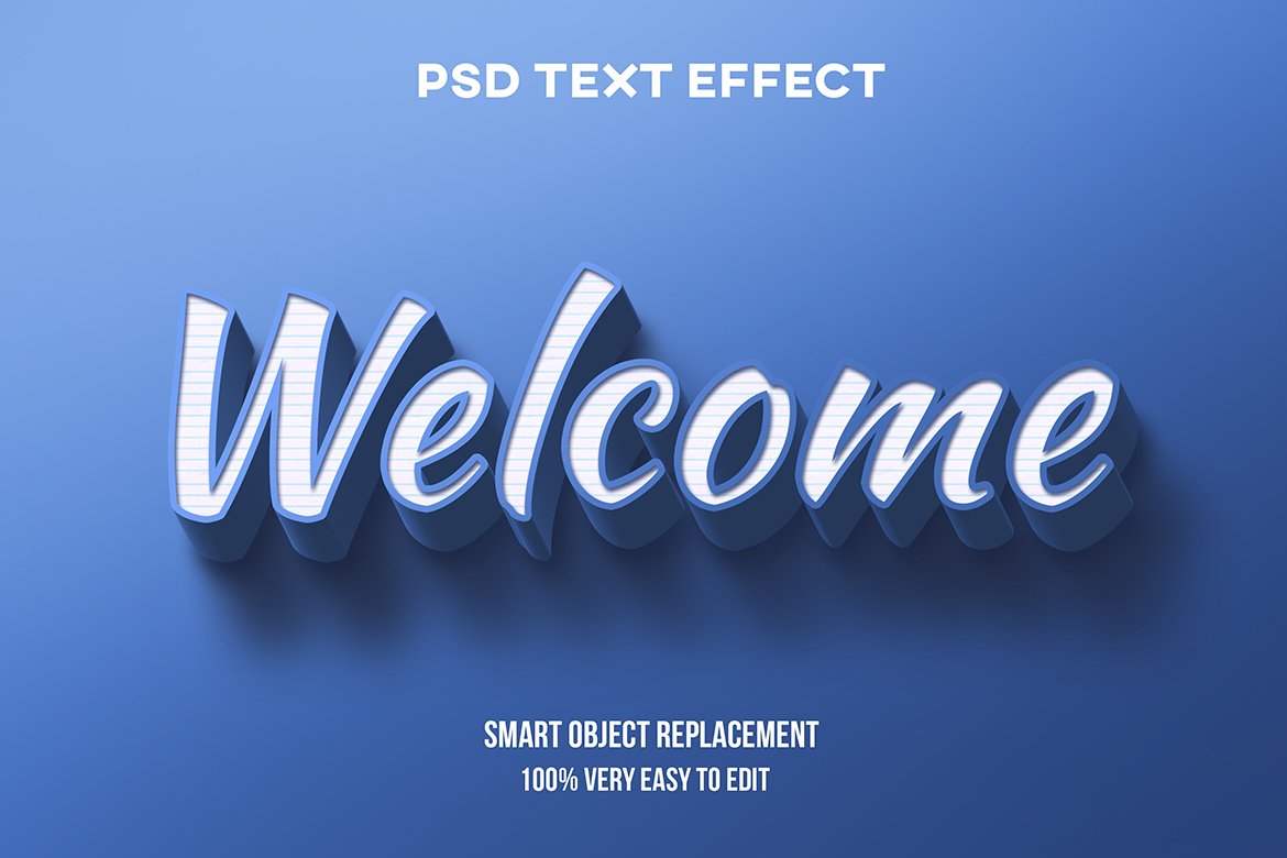 Welcome Text Effect Psdcover image.