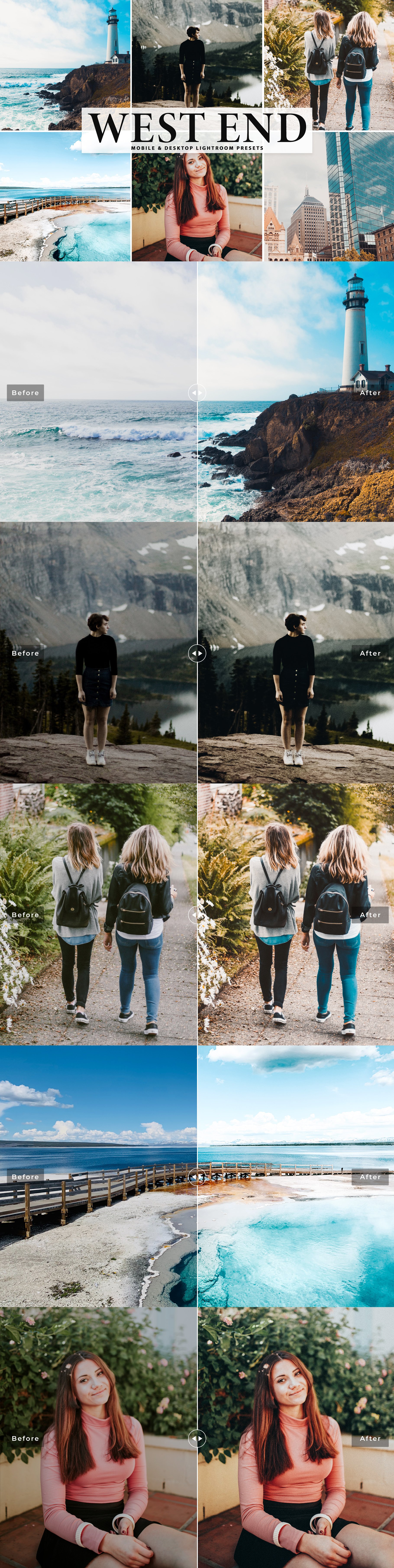 West End Lightroom Presets Packcover image.