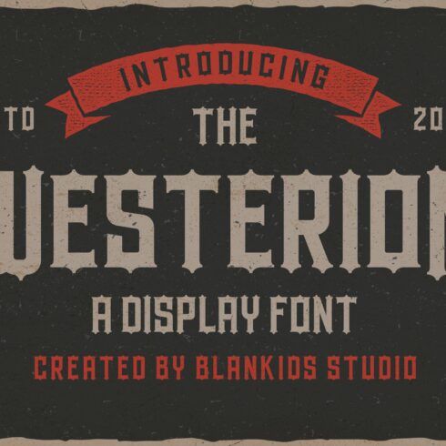 Westerion a Vintage Display Font cover image.