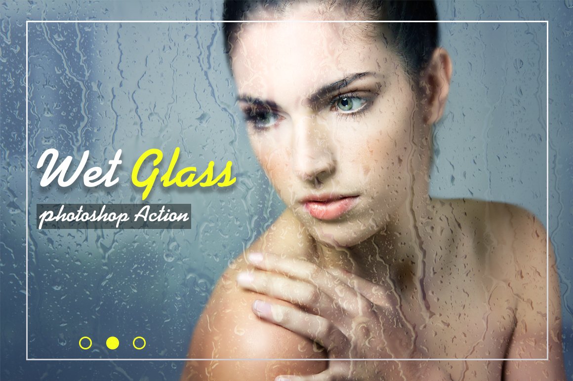 Wet Glass Photoshop Actioncover image.