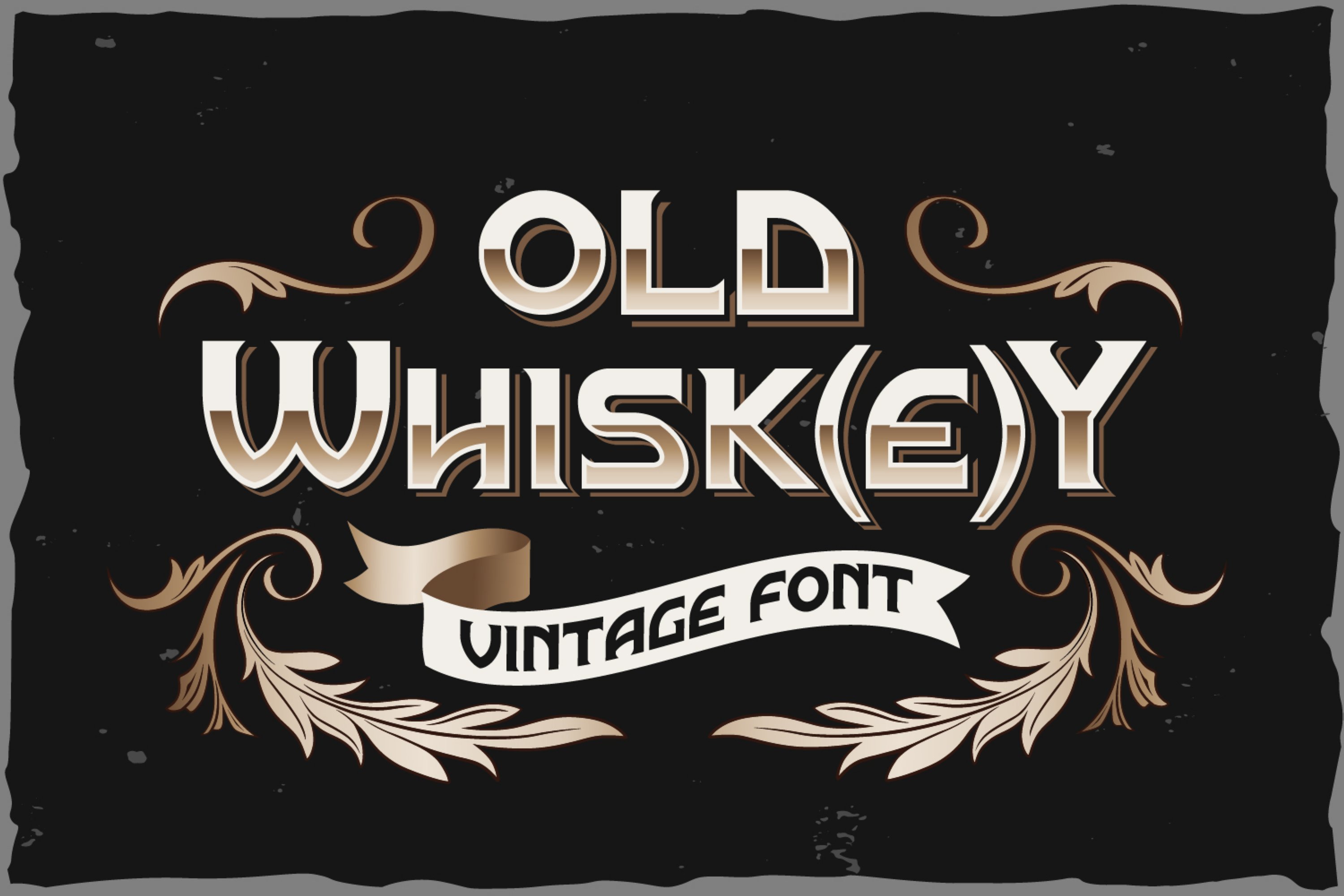 Old Whisk(e)y typeface cover image.