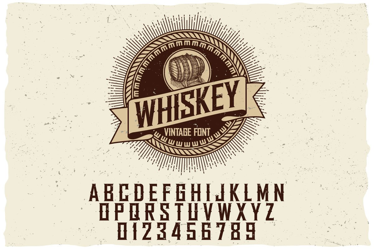 Whiskey Label Font cover image.