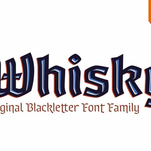 Whisky - A modern blackletter font cover image.