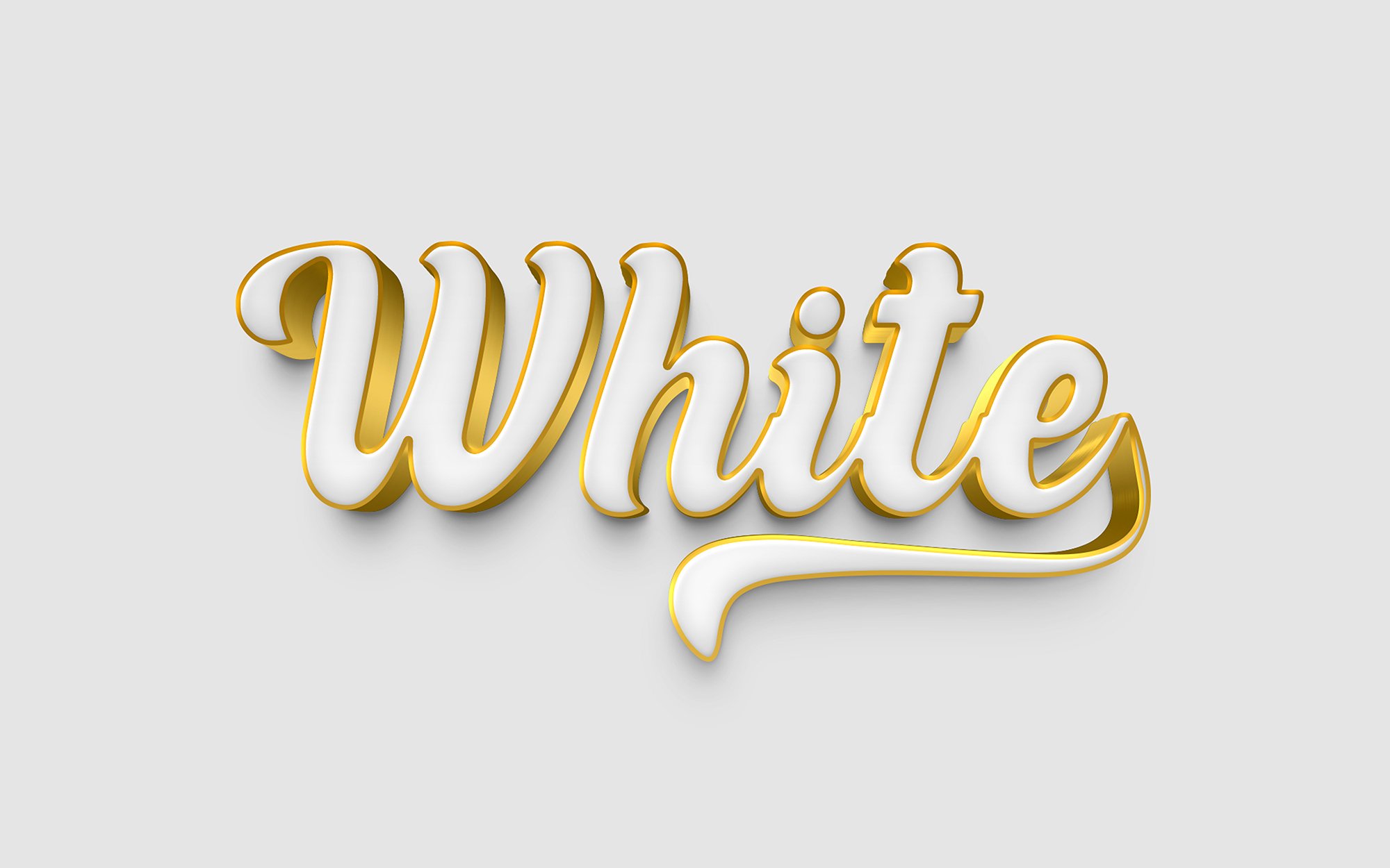White 3d Editable Text Effect Stylecover image.