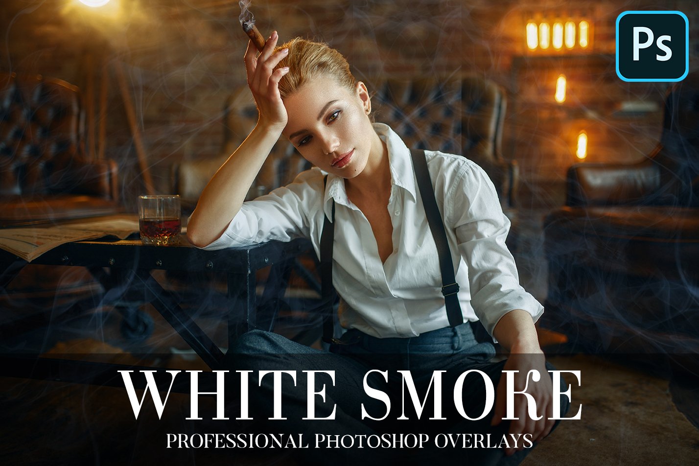 White Smoke Overlays Photoshopcover image.