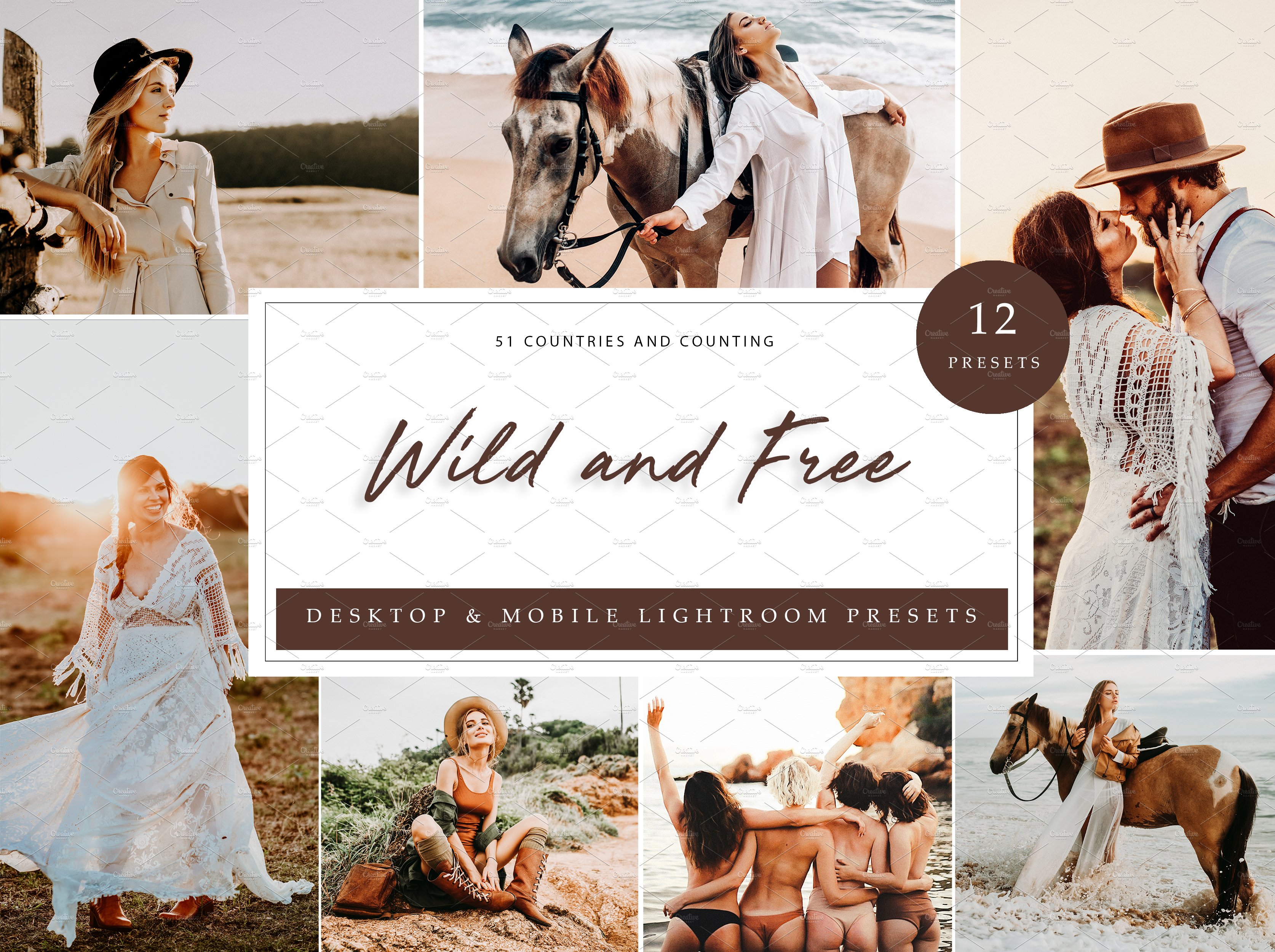 12 x Lightroom Presets Wild And Freecover image.