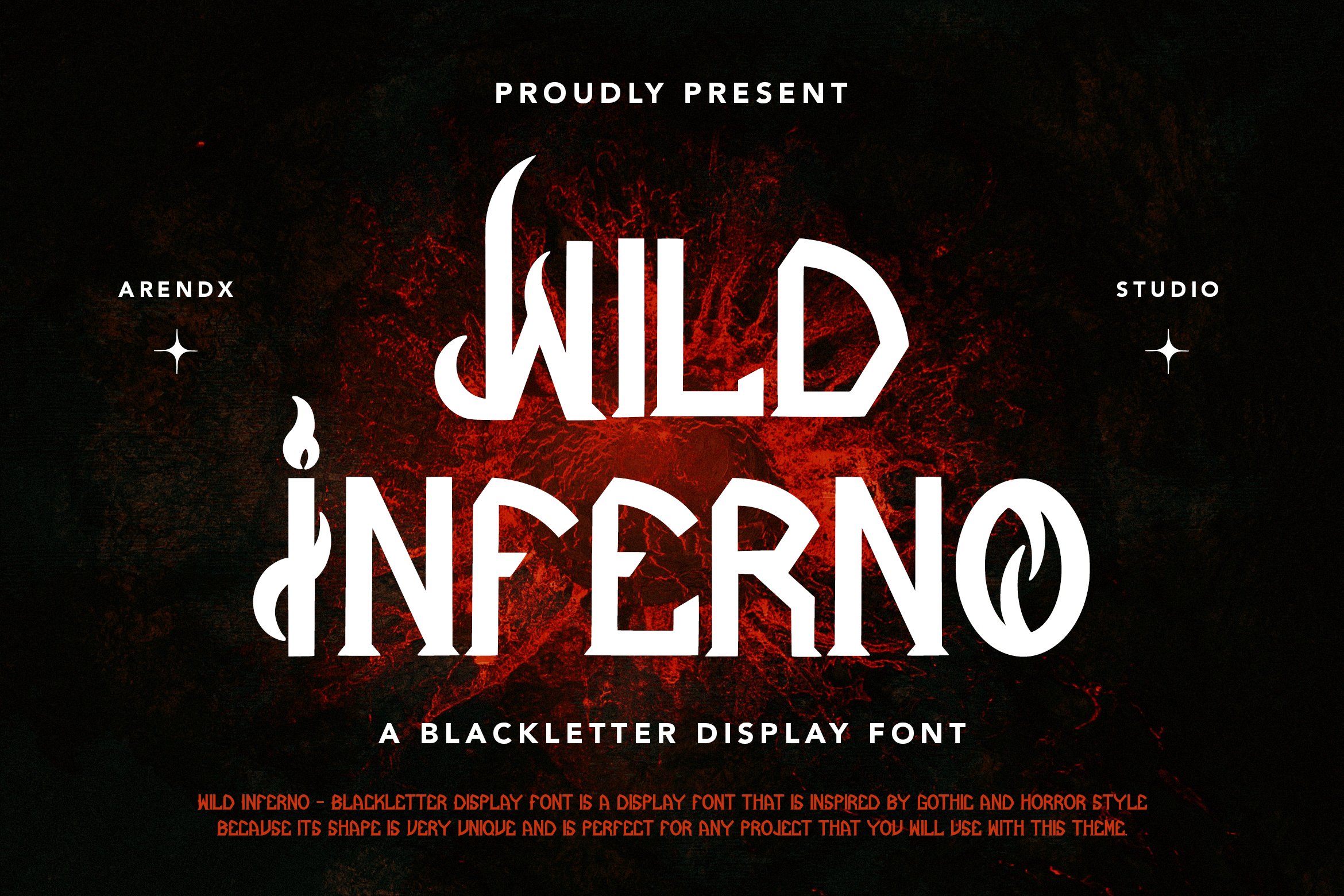 Wild Inferno - Blackletter Font cover image.