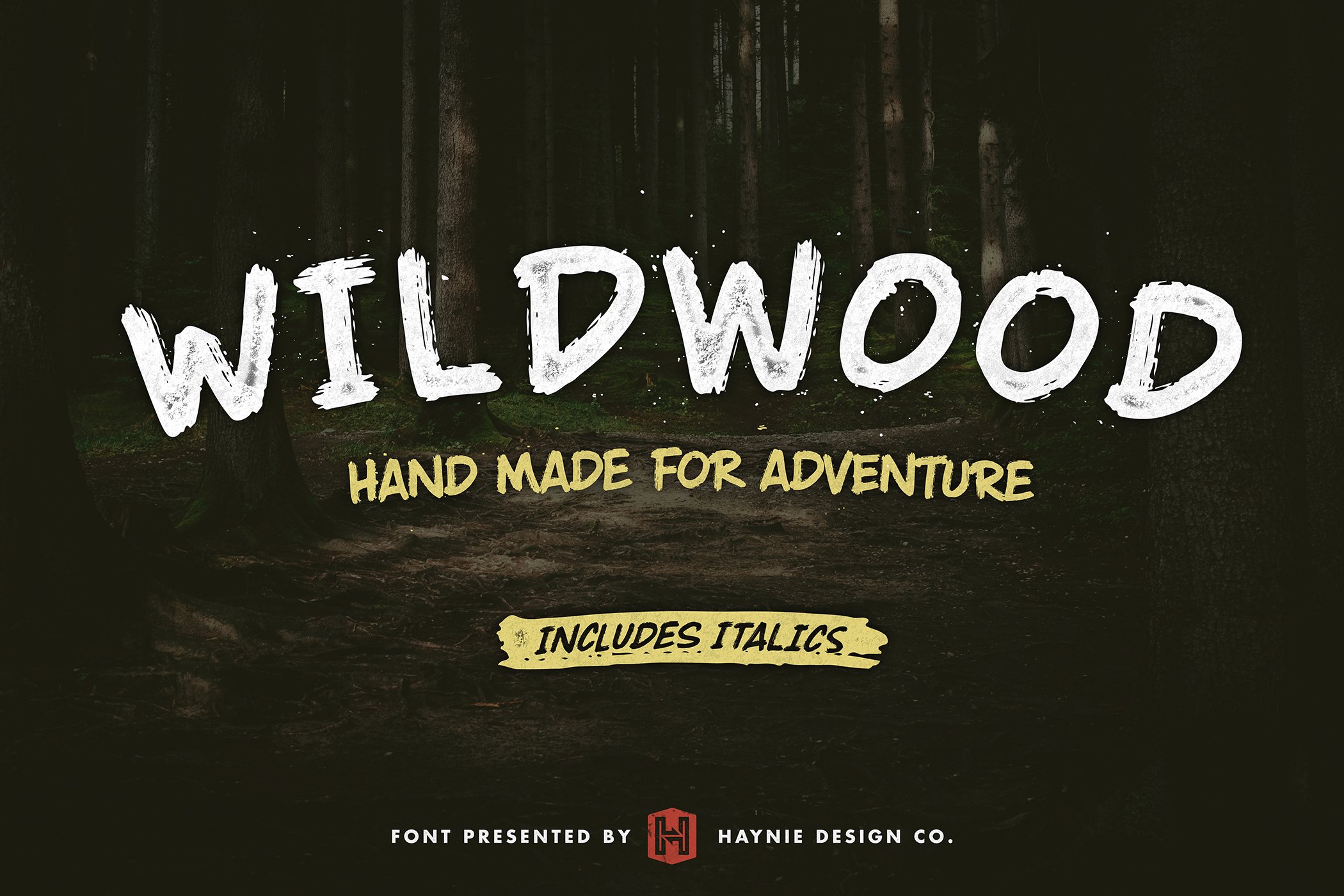 Wildwood Dry Brush Halloween Font preview image.