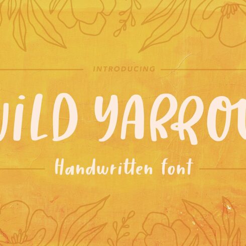 Wild Yarrow | A handwriting font cover image.