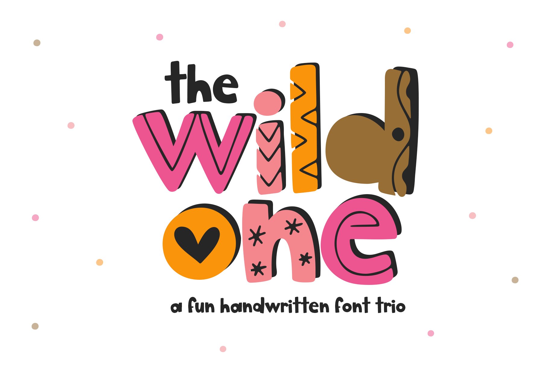 The Wild One - A Cute Font Trio cover image.