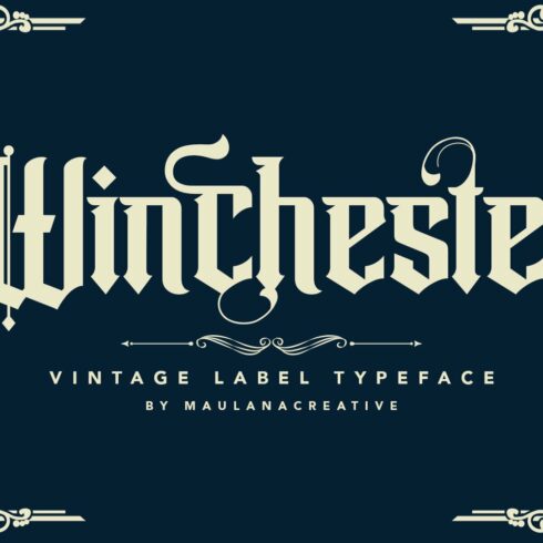 Winchester Blackletter Vintage Label cover image.