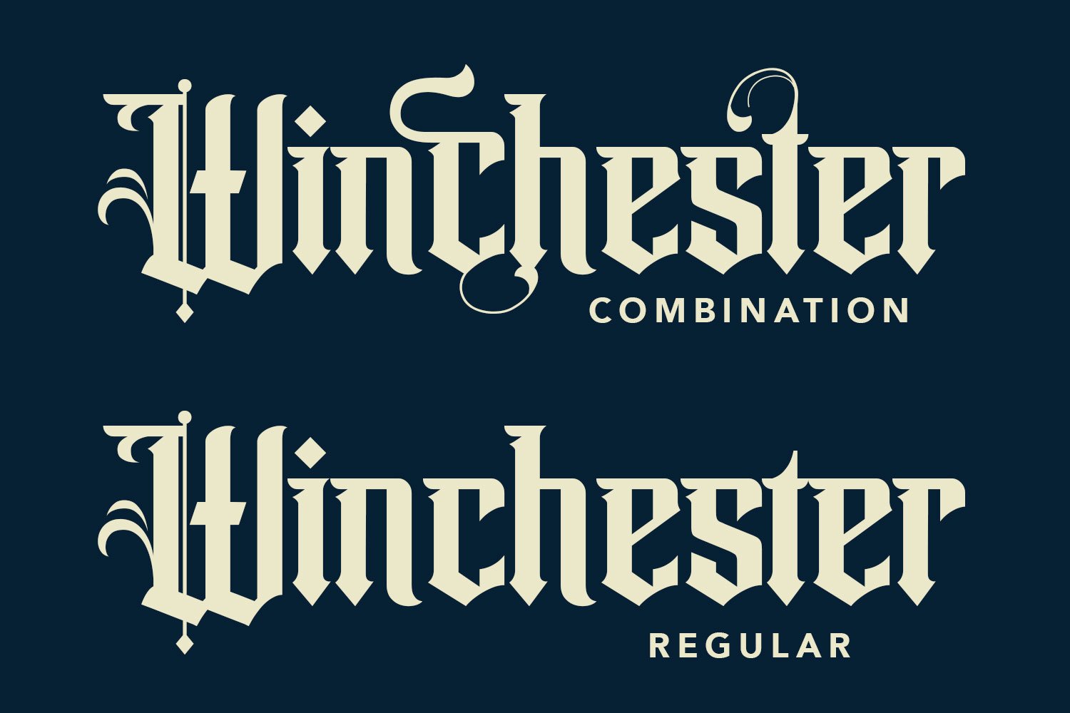 Winchester Blackletter Vintage Label preview image.