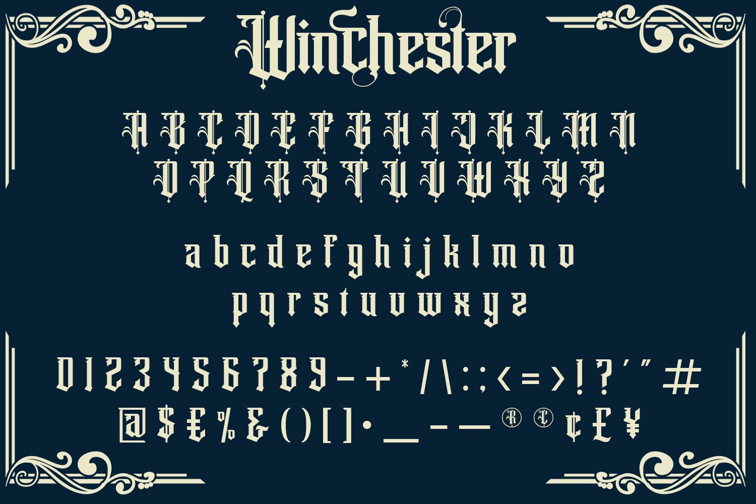 winchester vintage label typeface font 7 683